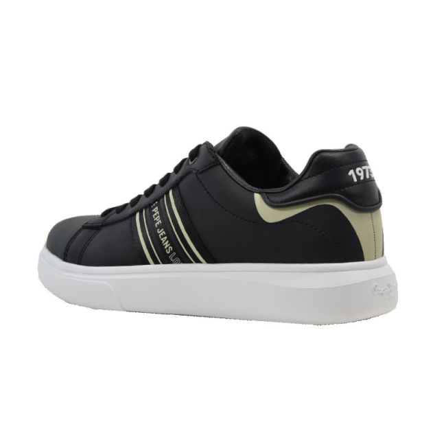 Ανδρικά Sneakers Pepe Jeans PMS00023 999 EATON STREET M 999BLACK μαύρο δέρμα