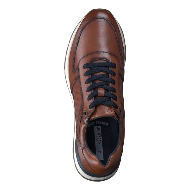 Ανδρικά sneakers s.Oliver 5-13650-43 307 καφέ δέρμα