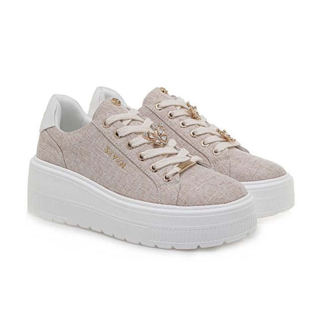 Γυναικεία sneakers Seven 812-19R LT BEIGE CANVAS WHITE U119R81232I505 μπεζ