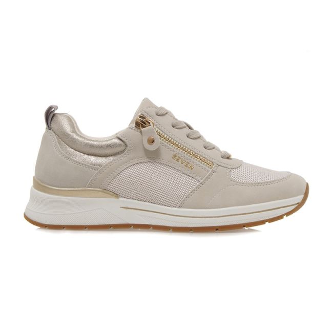 Γυναικεία sneakers Seven 907-99F BEIGE GLITTER LT GOLD U199F90726A305 χρυσό