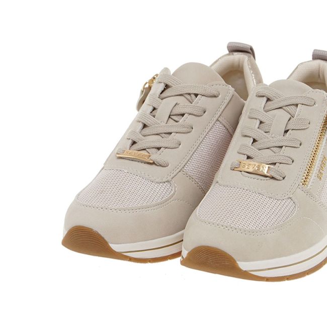 Γυναικεία sneakers Seven 907-99F BEIGE GLITTER LT GOLD U199F90726A305 χρυσό