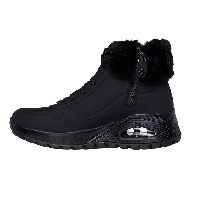 Γυναικεία μποτάκια SKECHERS 167274/BBK UNO RUGGED-FALL AIR BLACK μαύρο