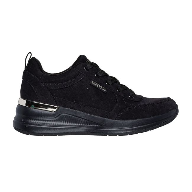 Γυναικεία sneakers SKECHERS 177349/BBK BILLION 2-PRISSY N PLUSH BLACK μαύρο σουέντ