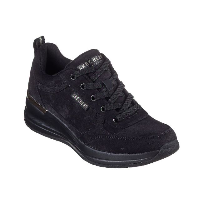 Γυναικεία sneakers SKECHERS 177349/BBK BILLION 2-PRISSY N PLUSH BLACK μαύρο σουέντ