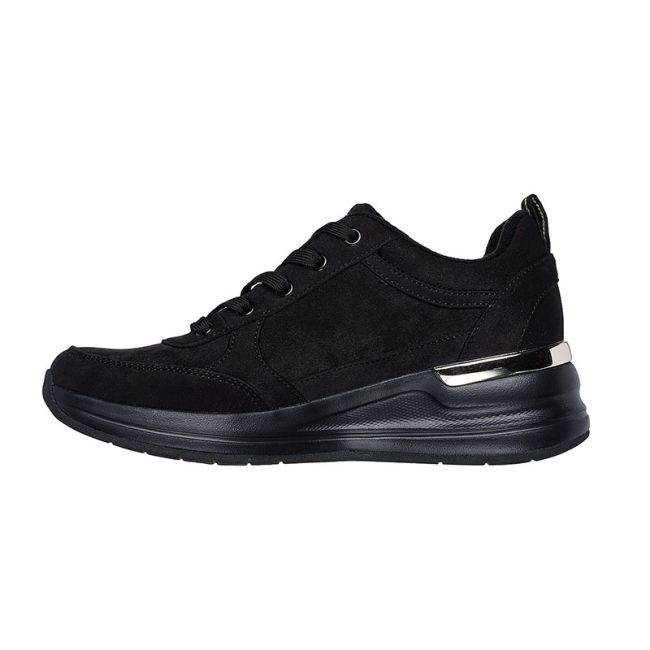 Γυναικεία sneakers SKECHERS 177349/BBK BILLION 2-PRISSY N PLUSH BLACK μαύρο σουέντ