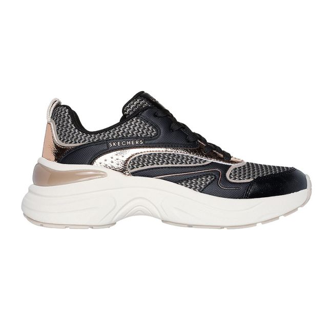 Γυναικεία sneakers SKECHERS 177566/BKGD HAZEL-MATELLIC SOIREE BLACK/GOLD μαύρο