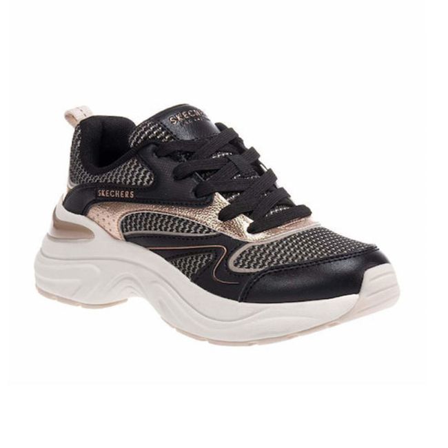 Γυναικεία sneakers SKECHERS 177566/BKGD HAZEL-MATELLIC SOIREE BLACK/GOLD μαύρο