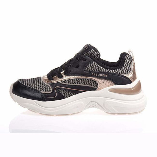 Γυναικεία sneakers SKECHERS 177566/BKGD HAZEL-MATELLIC SOIREE BLACK/GOLD μαύρο