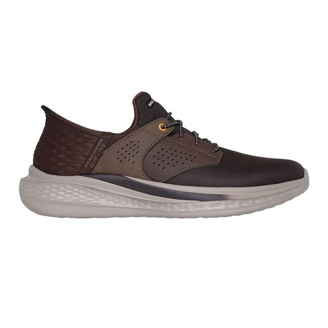 Ανδρικά sneakers SKECHERS 210890/CHOC SLADE-MACKLIN CHOCOLATE καφέ