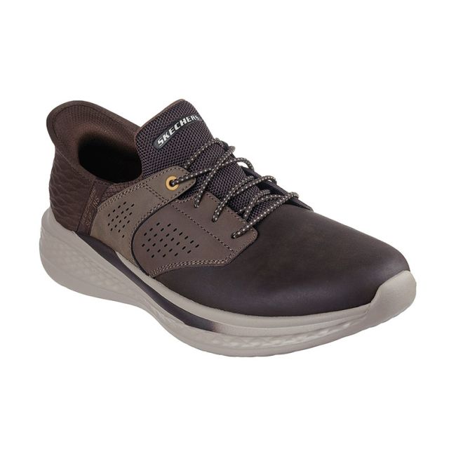 Ανδρικά sneakers SKECHERS 210890/CHOC SLADE-MACKLIN CHOCOLATE καφέ