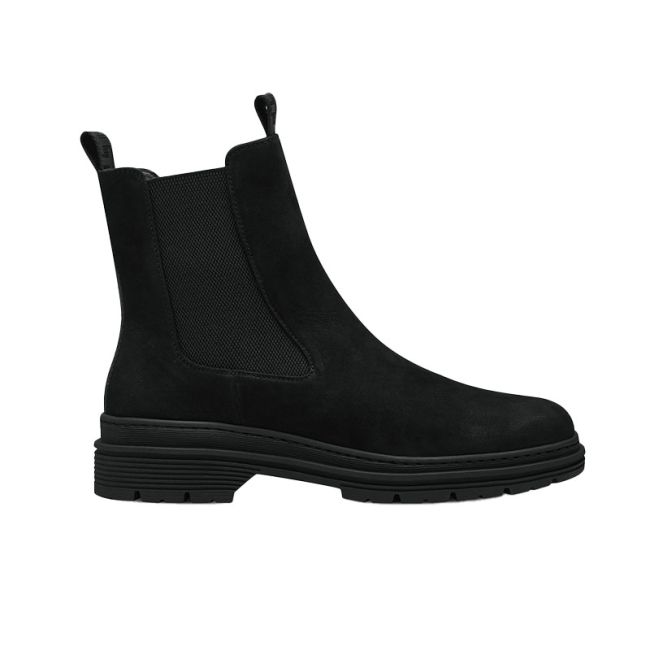 Γυναικεία μποτάκια Tamaris 1-25436-41 001 μαύρο δέρμα nubuck