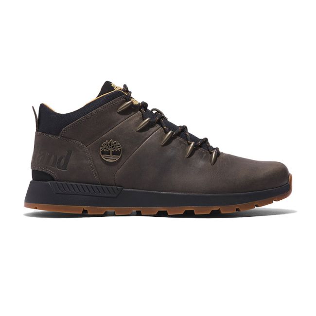 Ανδρικά μποτάκια Timberland TB0A657Z033 SPRINT TREKKER MID LACE SNEAKER CASTLEROCK γκρι δέρμα nubuk