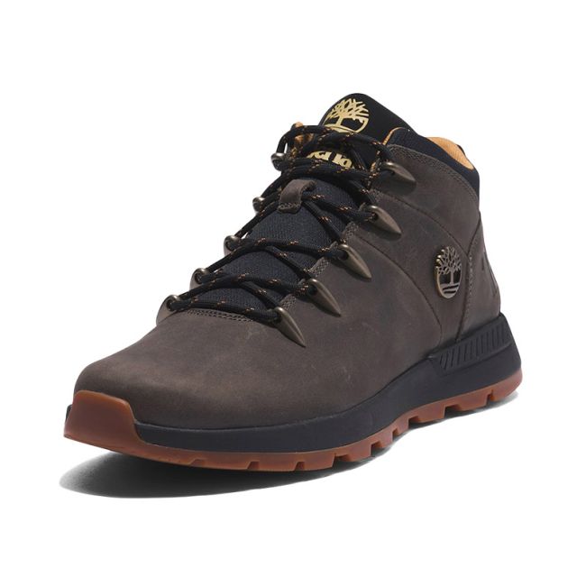 Ανδρικά μποτάκια Timberland TB0A657Z033 SPRINT TREKKER MID LACE SNEAKER CASTLEROCK γκρι δέρμα nubuk