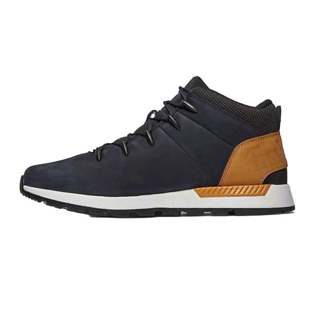 Ανδρικά μποτάκια Timberland TB0A5W3Z019 SPRINT TREKKER MID NAVY NUBUK μπλε δέρμα nubuk