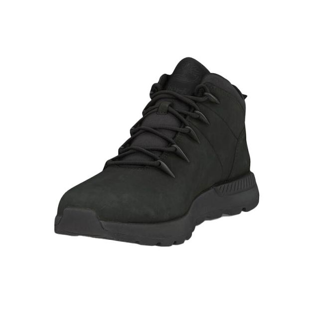 Ανδρικά μποτάκια Timberland SPRINT TREKKER MID BLACKOUT NUBUK μαύρο δέρμα nubuk