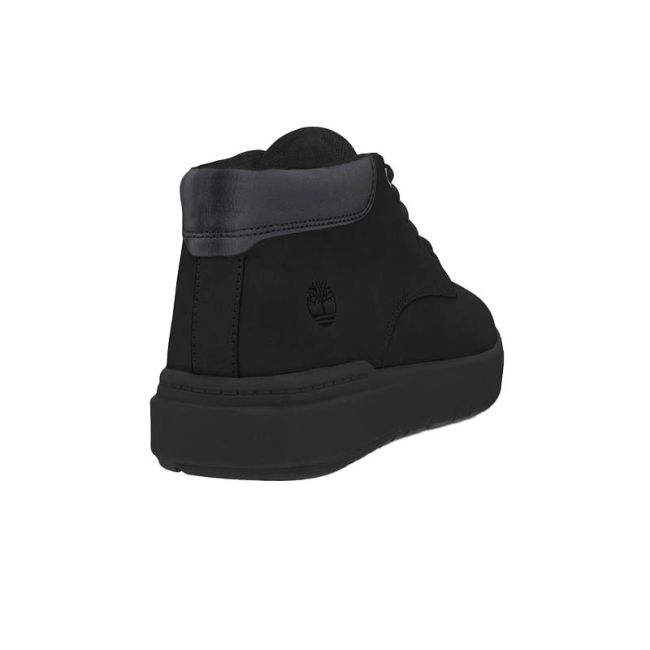 Ανδρικά μποτάκια Timberland TB0A5S5M SENECA BAY MID LACE SNEAKER JET BLACK μαύρο δέρμα nubuk