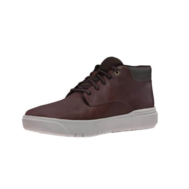 Ανδρικά μποτάκια Timberland TB0A5UVN SENECA BAY MID LACE SNEAKER CHESTNUT καφέ δέρμα