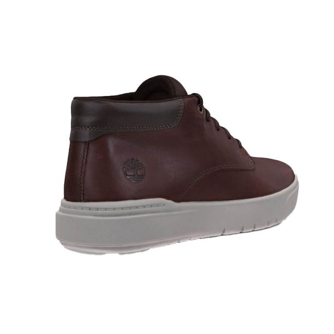 Ανδρικά μποτάκια Timberland TB0A5UVN SENECA BAY MID LACE SNEAKER CHESTNUT καφέ δέρμα