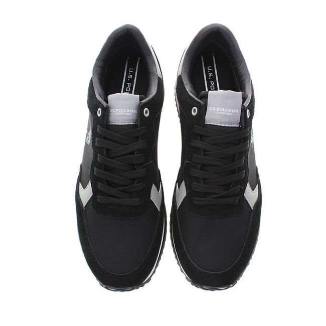 Ανδρικά sneakers U.S.POLO ASSN CLEEF006A-BLK PU SYNTH. NUBUK-SUEDE μαύρο