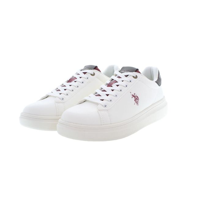 Ανδρικά sneakers U.S.POLO ASSN CODY001C-CRE-DBR01 PU SYNTH. LEATHER λευκό