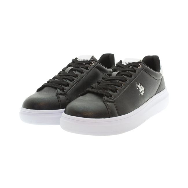 Ανδρικά sneakers U.S.POLO ASSN CODY001C-BLK-WHI01 PU SYNTH. LEATHER μαύρο