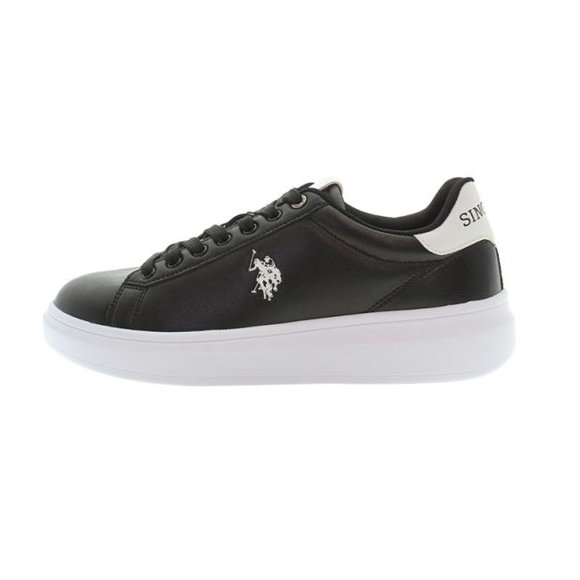 Ανδρικά sneakers U.S.POLO ASSN CODY001C-BLK-WHI01 PU SYNTH. LEATHER μαύρο