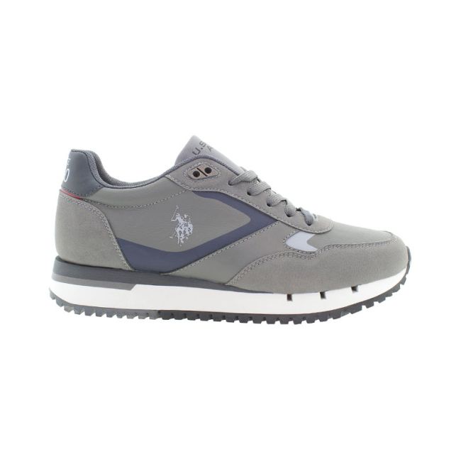 Ανδρικά sneakers U.S.POLO ASSN JUSTIN001A-GRY PU SYNTH. LEATHER-TEXTILE γκρι