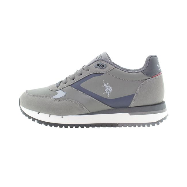 Ανδρικά sneakers U.S.POLO ASSN JUSTIN001A-GRY PU SYNTH. LEATHER-TEXTILE γκρι