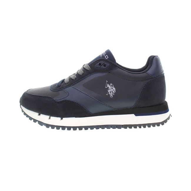 Ανδρικά sneakers U.S.POLO ASSN JUSTIN001A-DBL001 PU SYNTH. LEATHER-TEXTILE μπλε