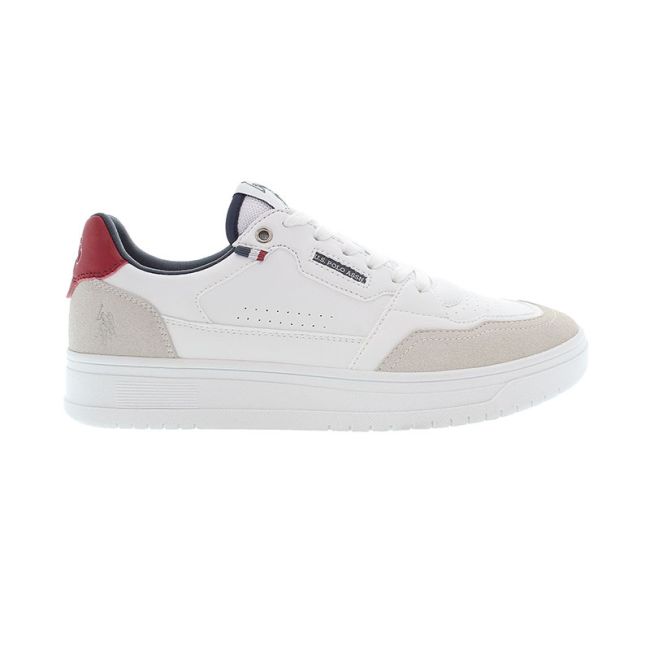 Ανδρικά sneakers U.S.POLO ASSN KOSMO006-BWR PU SYNTH. NUBUCK-PU SYNTH. SUEDE λευκό