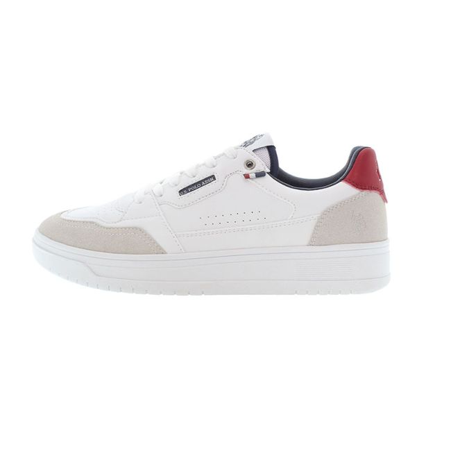 Ανδρικά sneakers U.S.POLO ASSN KOSMO006-BWR PU SYNTH. NUBUCK-PU SYNTH. SUEDE λευκό