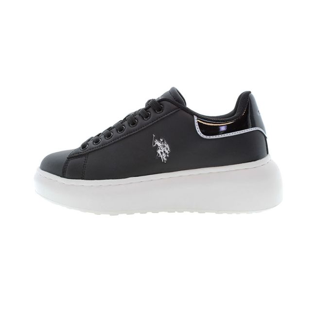 Γυναικεία sneakers U.S.POLO ASSN MEGHAN001-BLK PU SYNTH. LEATHER μαύρο