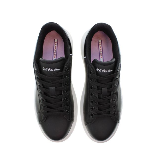 Γυναικεία sneakers U.S.POLO ASSN MEGHAN001-BLK PU SYNTH. LEATHER μαύρο