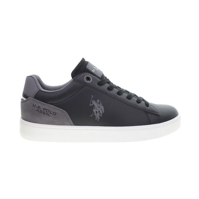 Ανδρικά sneakers U.S.POLO ASSN TYMES006A-BLK PU SYNTH. LEATHER-NYLON μαύρο