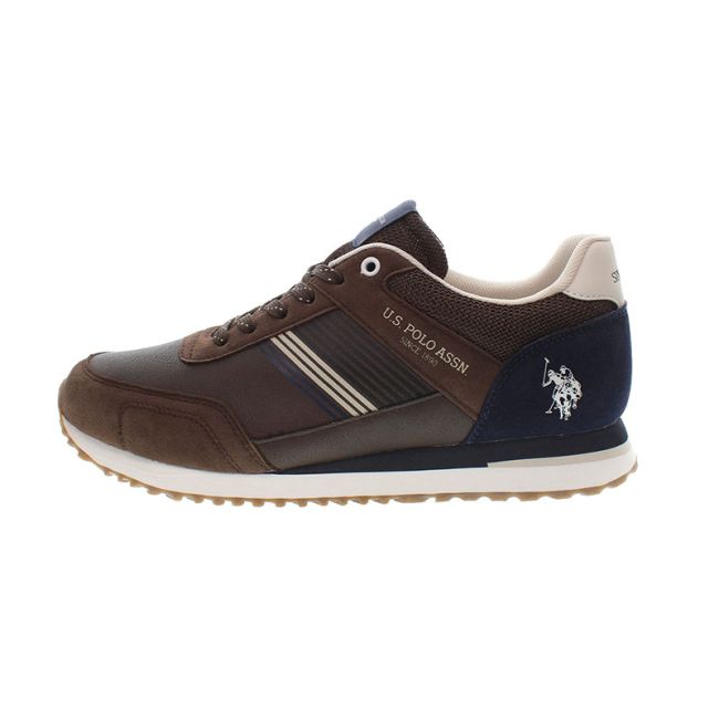 Ανδρικά sneakers U.S.POLO ASSN XIRIO010-BRW PU SYNTH. LEATHER-TEXTILE καφέ