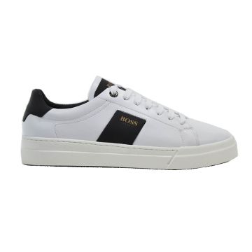 Ανδρικά sneakers BOSS AZ211 WHI/BLK GARDA λευκό δέρμα