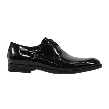 Ανδρικά παπούτσια Damiani 1506 μαύρο δέρμα λουστρίνι