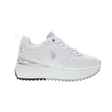 Γυναικεία sneakers U.S.POLO ASSN BAYLE002-WHI-SIL01 PU SYNTH. LEATHER-MESH λευκό