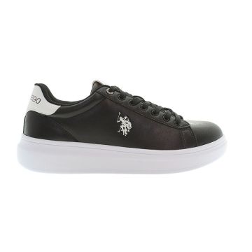 Ανδρικά sneakers U.S.POLO ASSN CODY001C-BLK-WHI01 PU SYNTH. LEATHER μαύρο