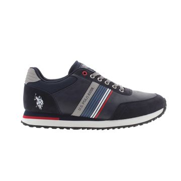 Ανδρικά sneakers U.S.POLO ASSN XIRIO001C-DBL001 ECO LEATHER-TEXTILE μπλε