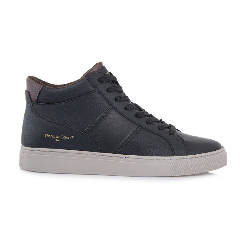 Renato Garini Ανδρικά μποτάκια Renato Garini 222 TORINO 2202 BLACK/DK BLACK AK1051-2/GREY OUTSOLE μαύρο γκρι