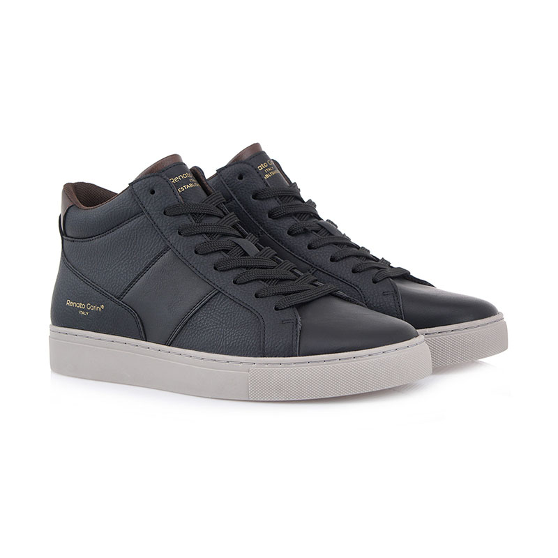 Ανδρικά μποτάκια Renato Garini 222 TORINO 2202 BLACK/DK BLACK AK1051-2/GREY OUTSOLE μαύρο γκρι φωτογραφία