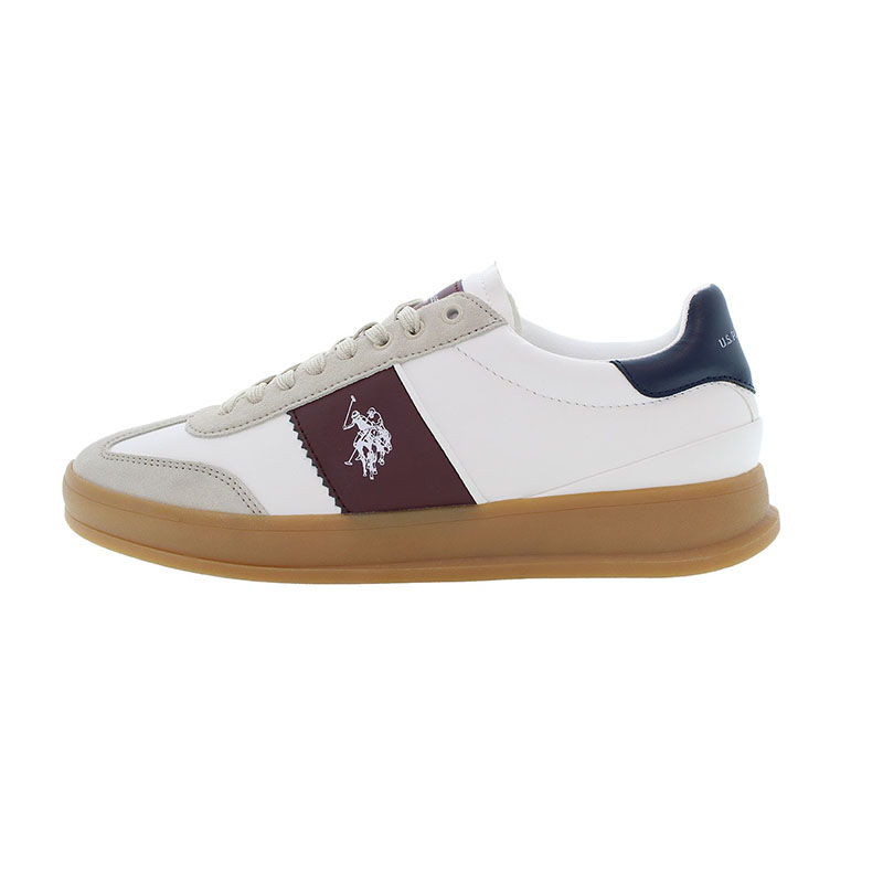 Ανδρικά sneakers U.S.POLO ASSN CAMPY001A-CRE-BOR01 PU SYNTH. LEATHER-SUEDE λευκό φωτογραφία