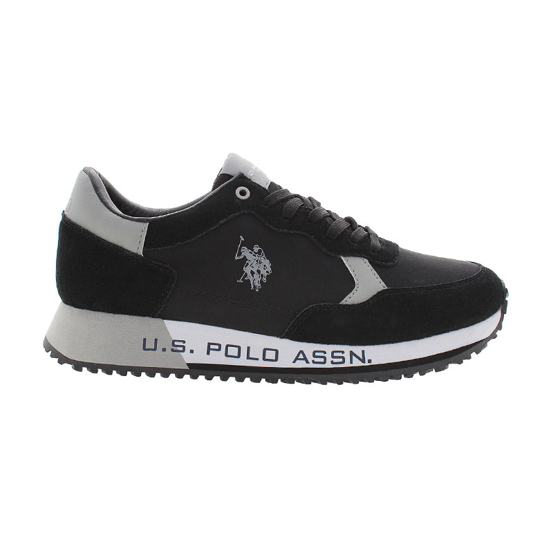 U.S.Polo Assn. Ανδρικά sneakers U.S.POLO ASSN CLEEF006A-BLK PU SYNTH. NUBUK-SUEDE μαύρο