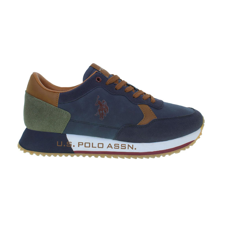 U.S.Polo Assn. Ανδρικά sneakers U.S.POLO ASSN CLEEF006A-DBL-MIL03 PU SYNTH. NUBUCK-SUEDE μπλε