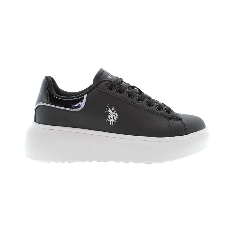 U.S.Polo Assn. Γυναικεία sneakers U.S.POLO ASSN MEGHAN001-BLK PU SYNTH. LEATHER μαύρο