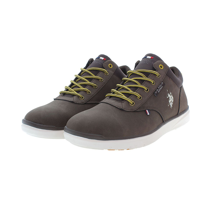 Ανδρικά sneakers U.S.POLO ASSN YGOR009-DBR003 PU SYNTH. LEATHER-TEXTILE καφέ φωτογραφία